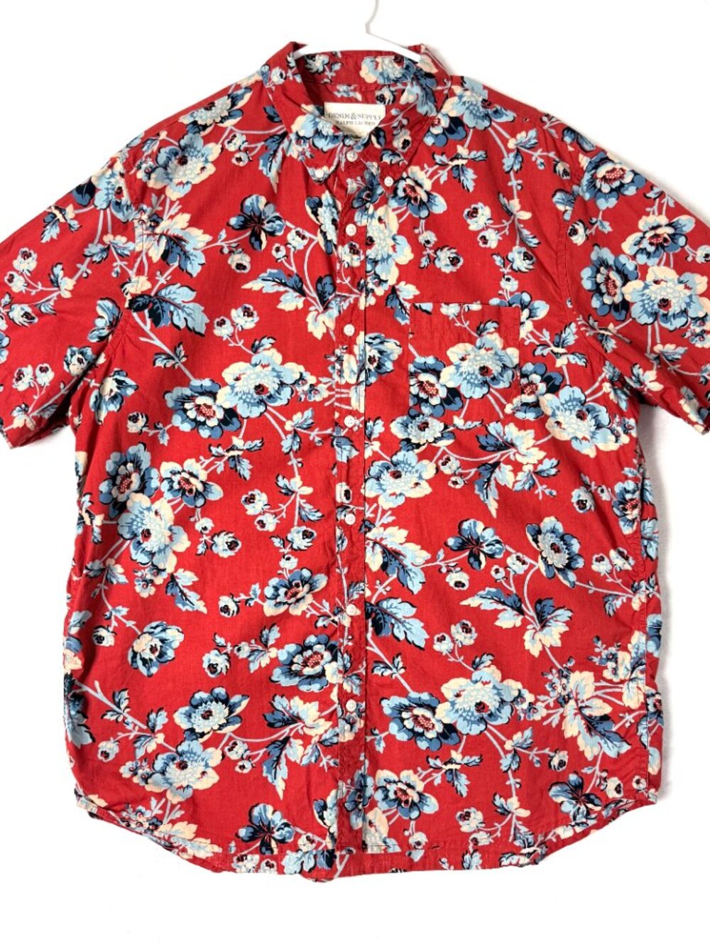 DENIM & SUPPLY RALPH LAUREN Floral Hawaiian Resort Cotton Button Down Shirt XL